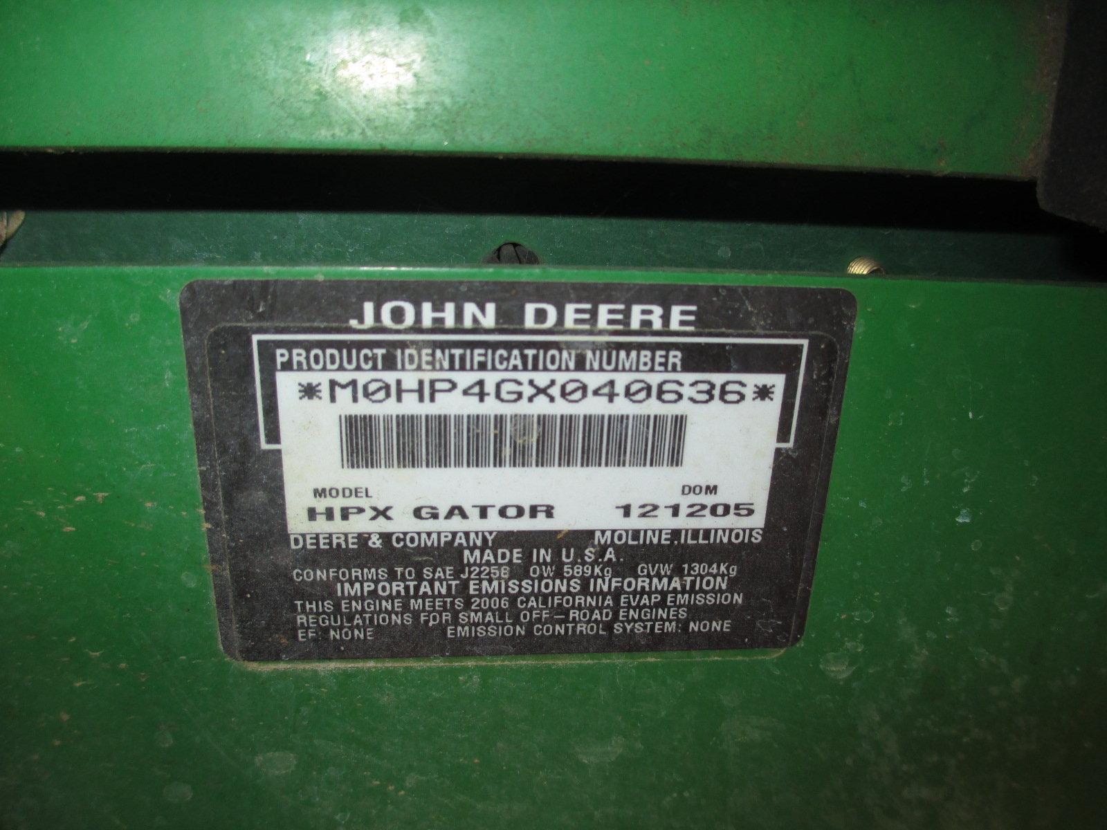 JOHN DEERE GATOR HPX 4 WD