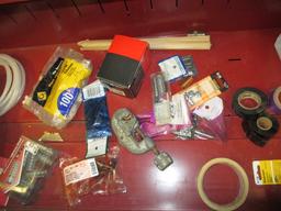 CONTENTS OF FILE CABINET-FILTERS/HACKSAW BLADES/TAPE/TUBING CUTTER