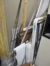 LOT-MISC FOLDING TABLES/DRY ERASE BOARDS/SIGNS/ADVERTISING