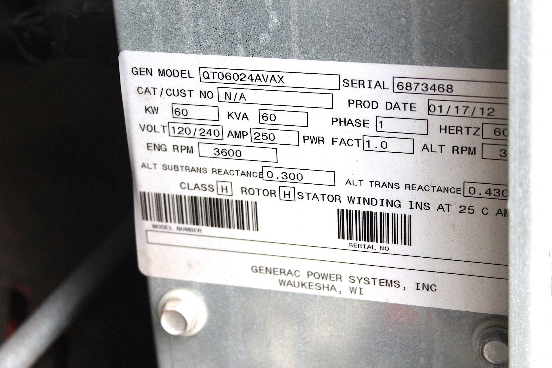 GENERAC 60kw LP Commercial Standby Generator