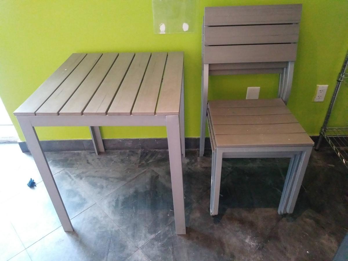 (5) Pc Table & Chair Set - (4) Chairs & (1) Table
