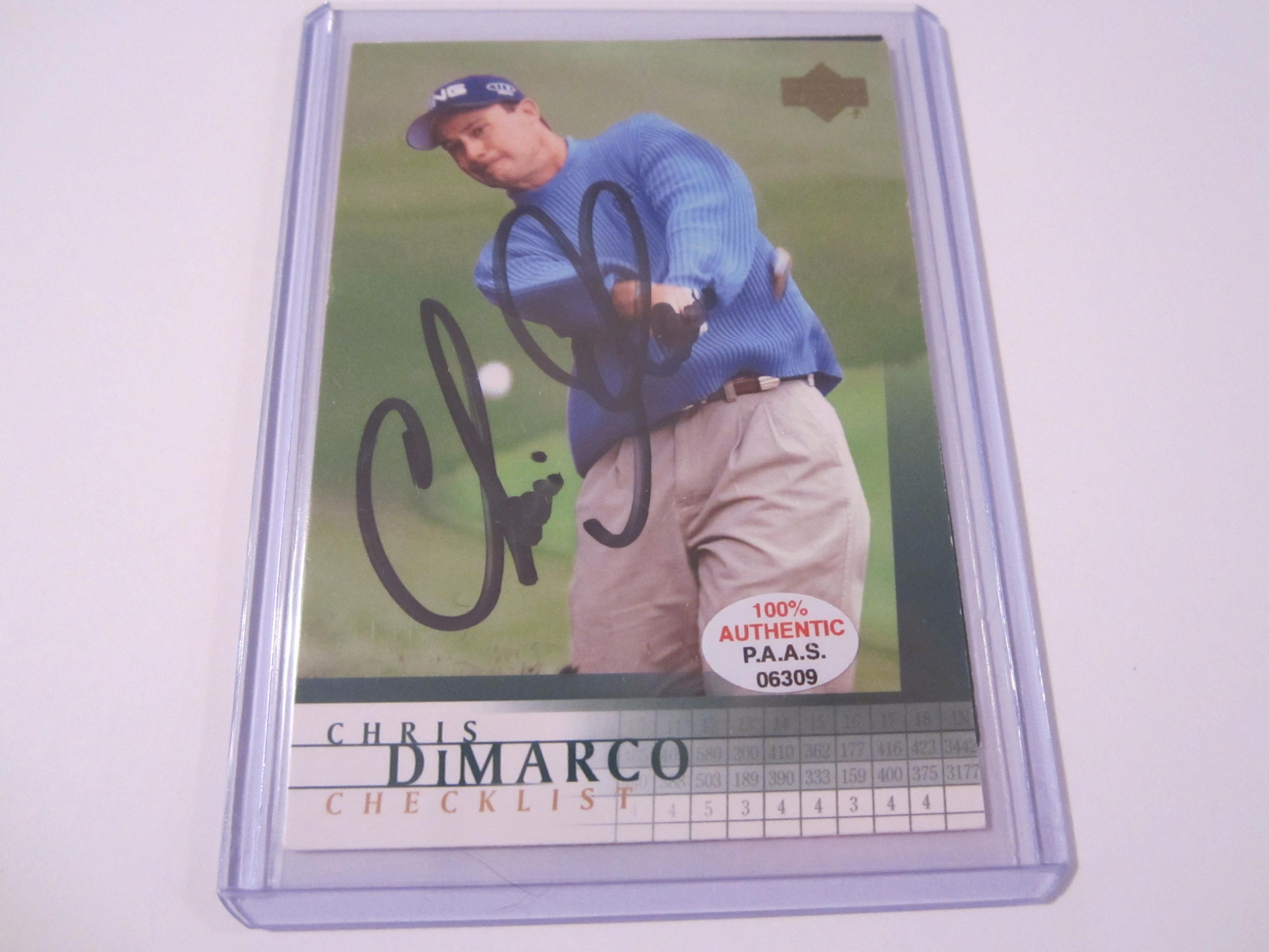 Chris DiMarco PGA Golfer signed autographed Upper Deck Golf Trading Card Certified Coa