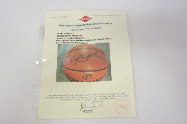 Kobe Bryant L.A. Lakers signed autographed Basketball Certified Coa