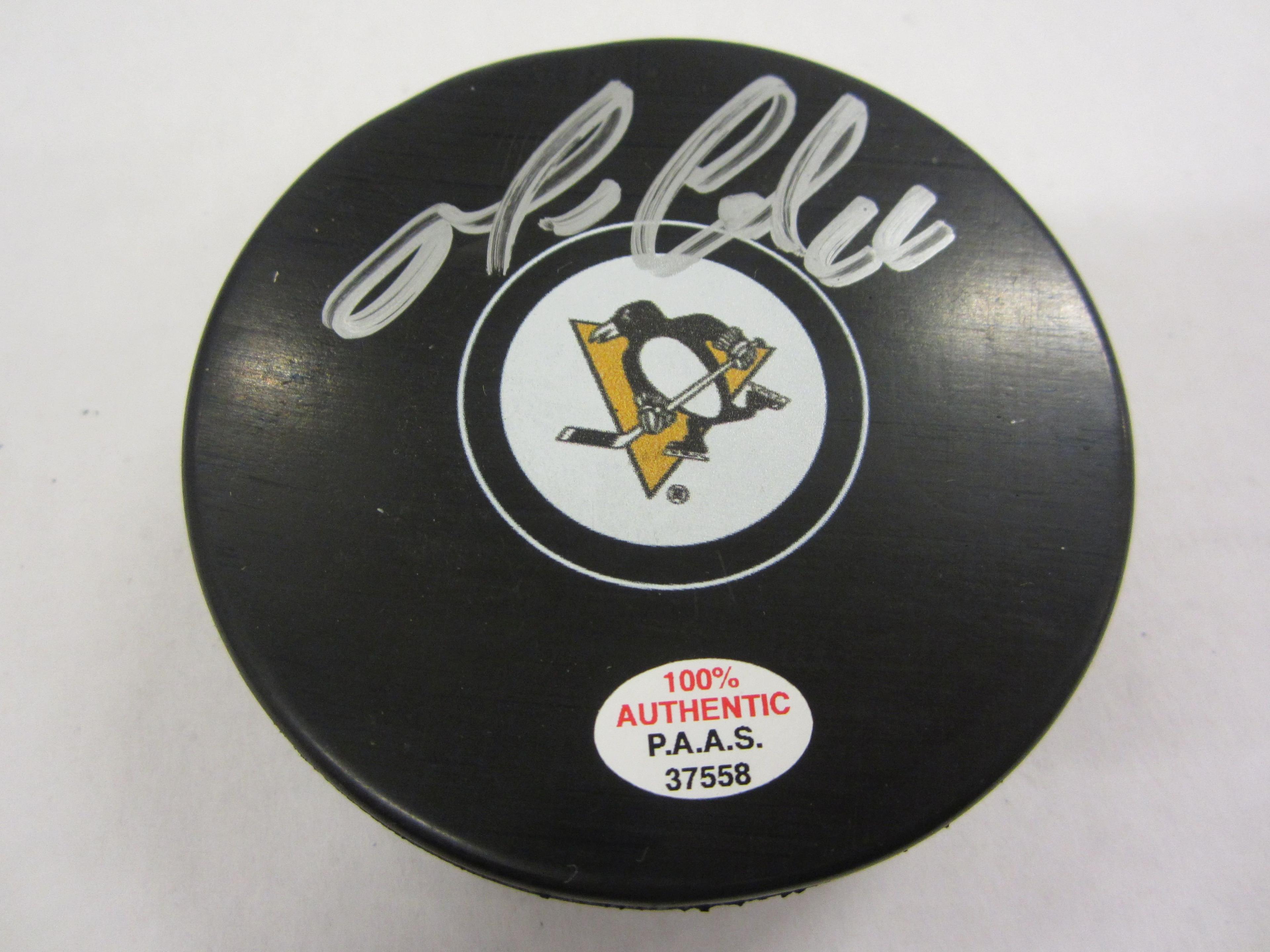 Mario Lemieux Pittsburgh Penguins Signed Autographed Hockey Puck Certified CoA