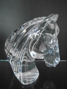 Waterford crystal horse head. Etched on the bottom.
