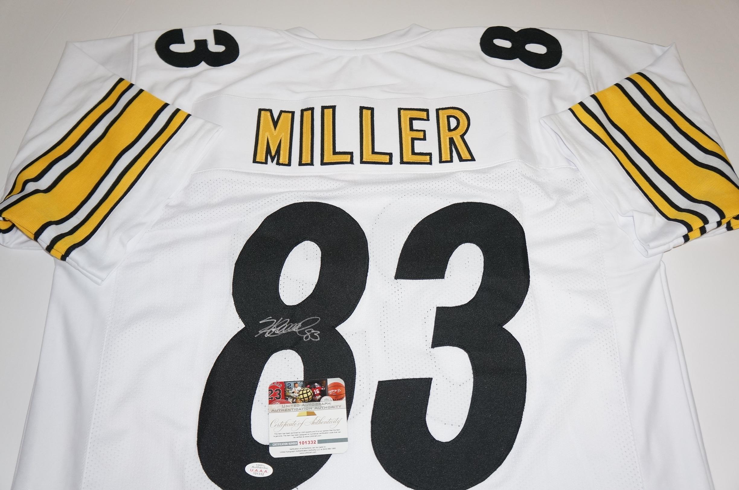 Heath Miller Pittsburgh Steelers signed Football Jersey.