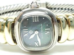 Designer Authentic Womens David Yurman 14k Yellow Gold & Silver 925 Watch