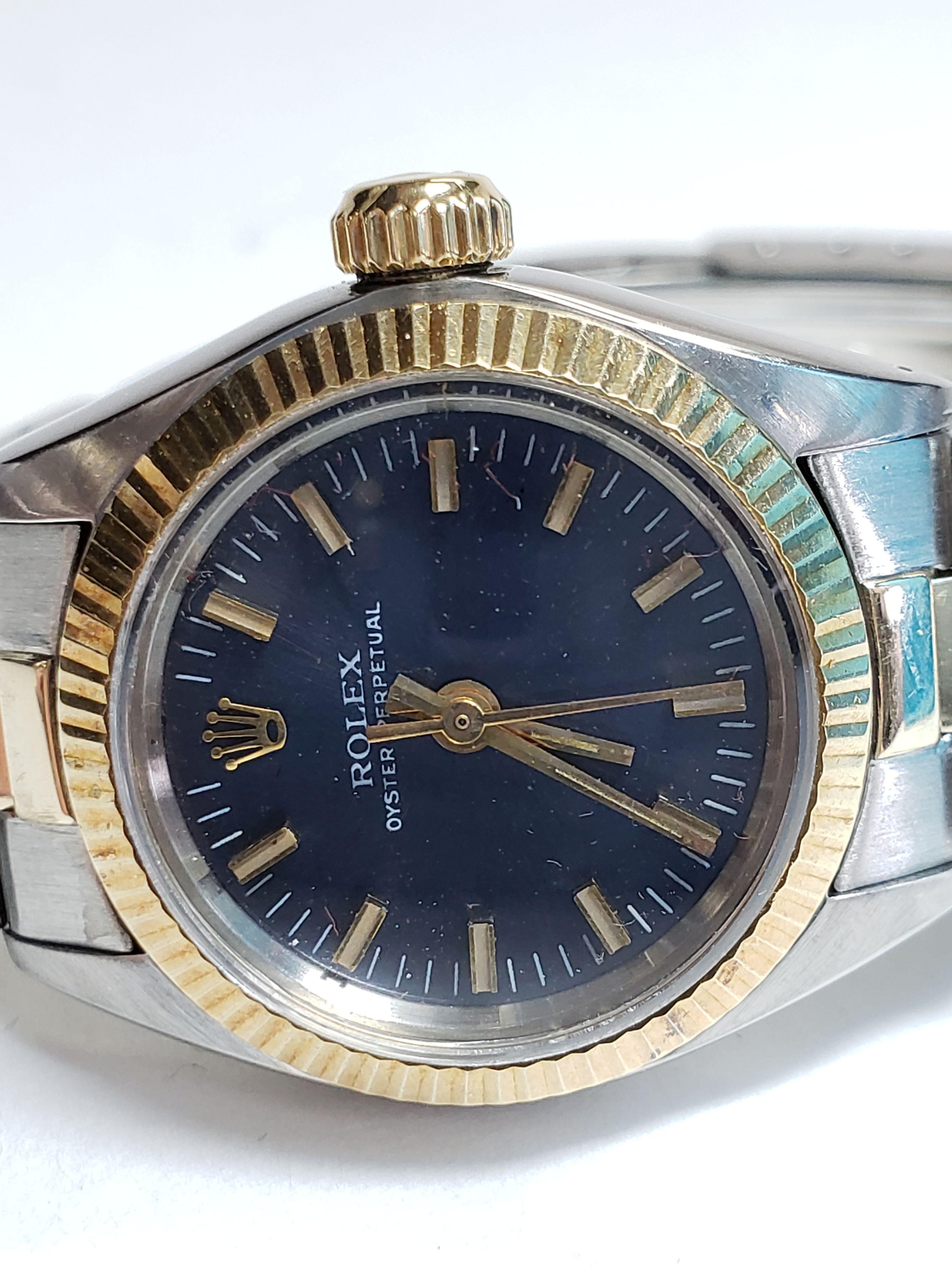 Womens Rolex Oyster Perpetual Two-Tone Automatic Watch with Box