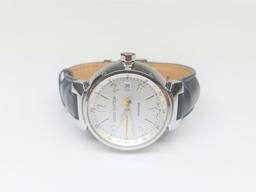 Designer Louis Vuitton Automatic St. Steel Q113m Watch with Box Retail $4599.