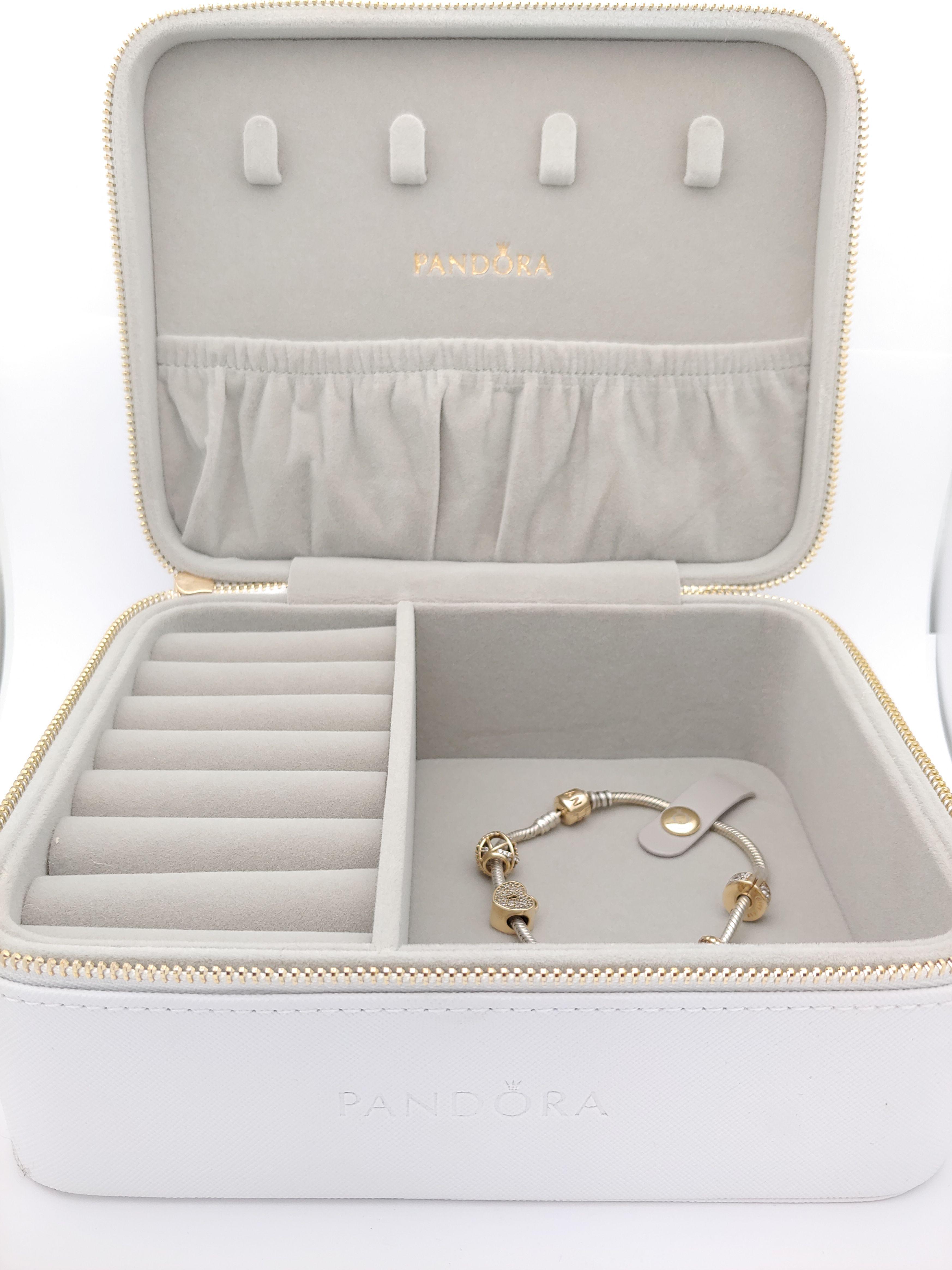 Designer Womens Pandora 14k Solid Gold (6) Charms with Silver & Gold Pandora Bracelet