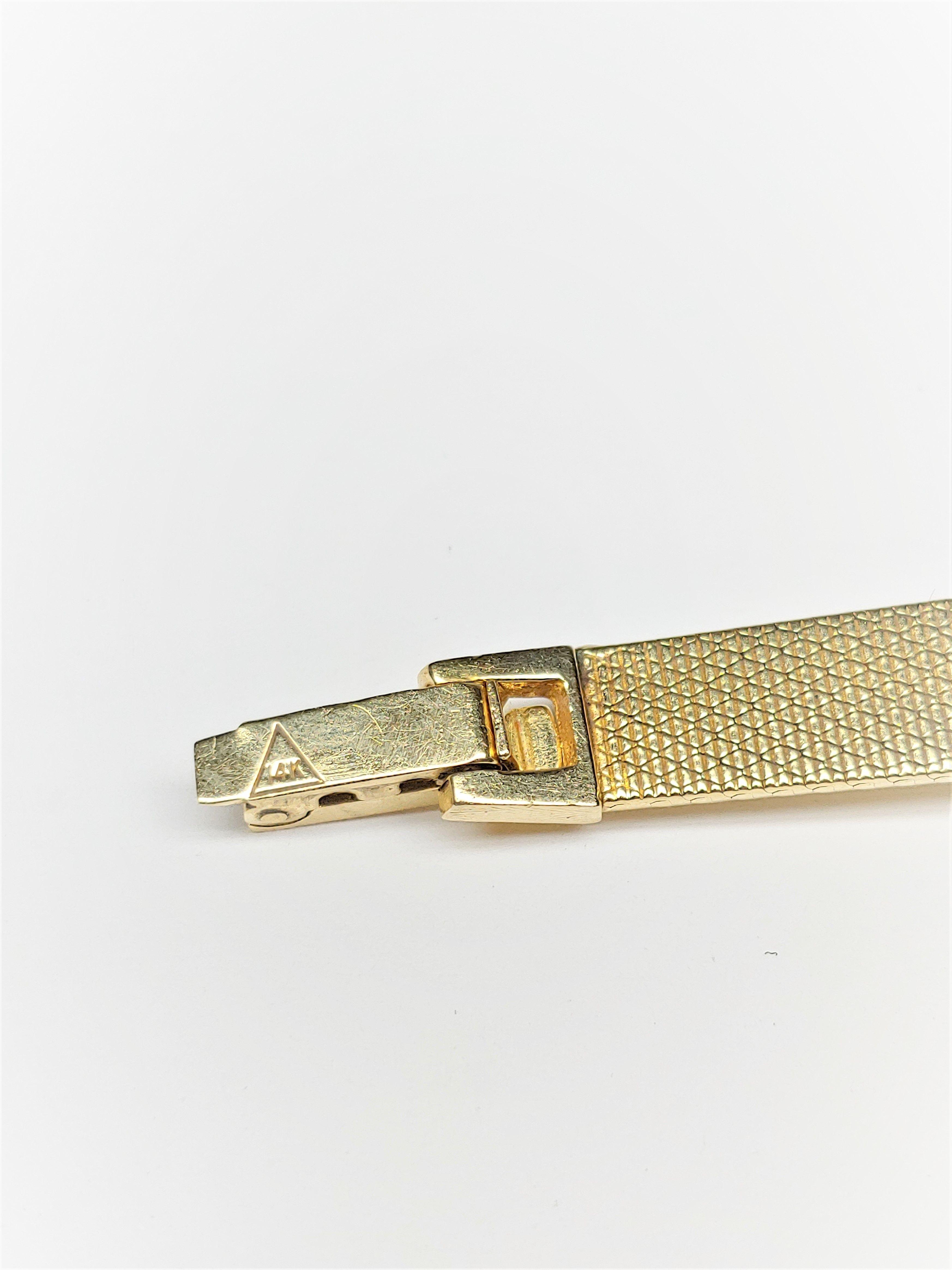 Womens Genuine Rolex 14k Yellow Gold Diamond Manual Wind Watch