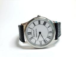 Stunning Tiffany & Co. Portfolio St. Steel Quartz Watch with Box