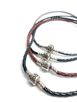 Designer Pandora 4 Leather & Silver 925 Necklaces