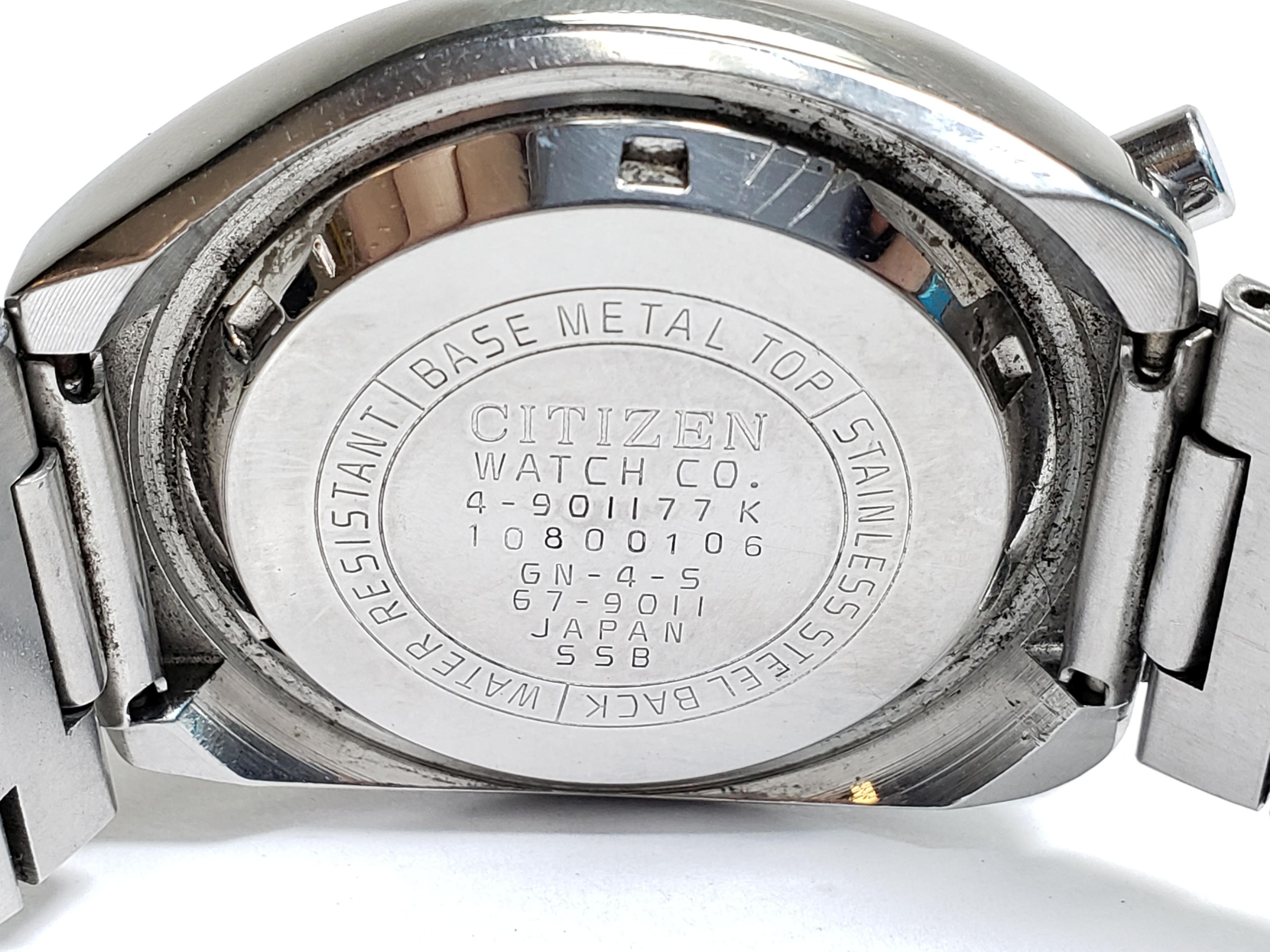 Rare Vintage Citizen BULLHEAD Automatic St. Steel Chrono Watch