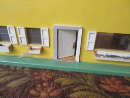 Vintage wooden doll house -electrified not working - 24 x 17 x 11