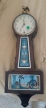 Vintage wall clock by New Haven - AS IS -not working with key