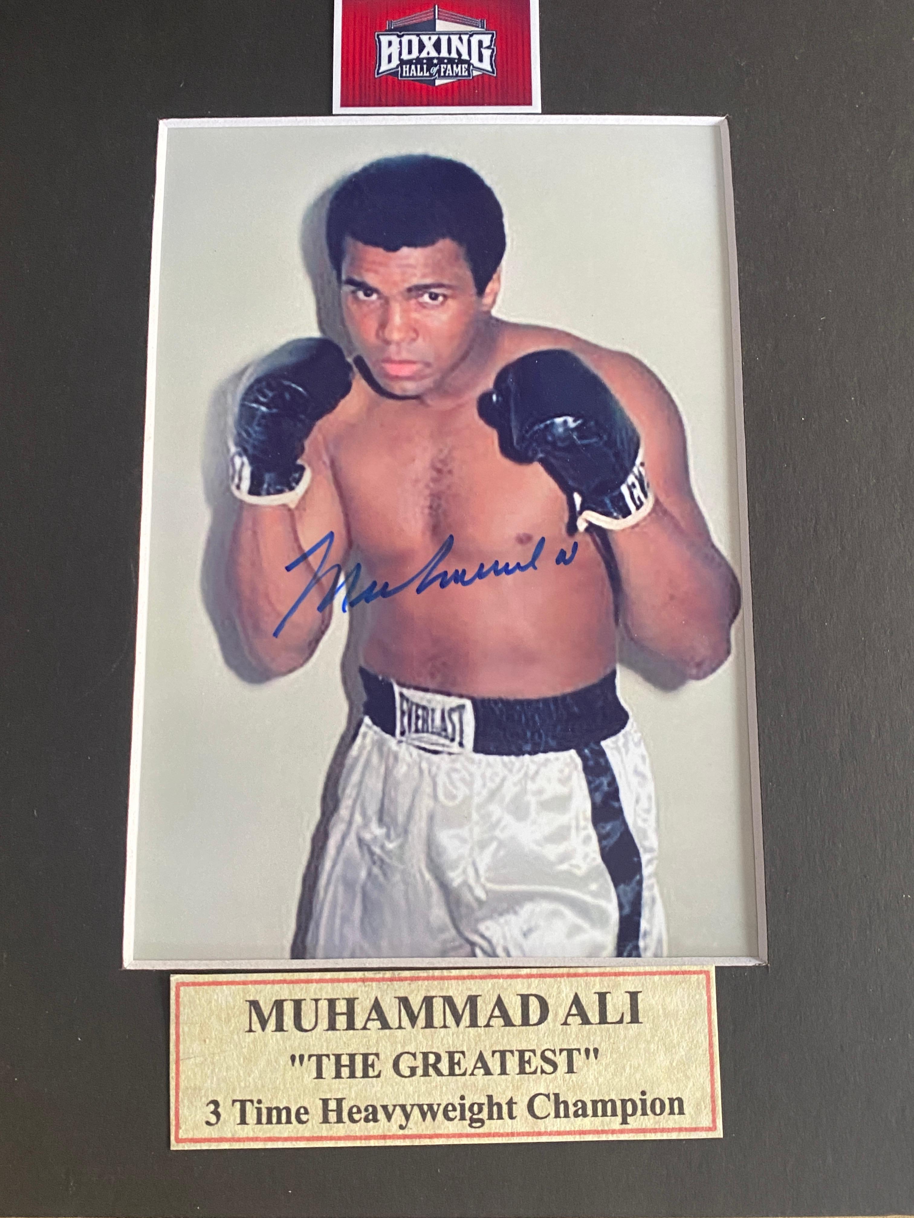Lot of (5) Muhammad Ali signed 8” x 10” photos. These items are signed but not authenticated and are