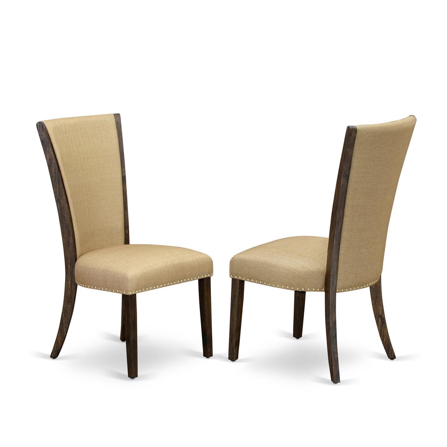 East West Furniture Verona Wood Set Of 2 Parson Chair With Jacobean VEP7T03