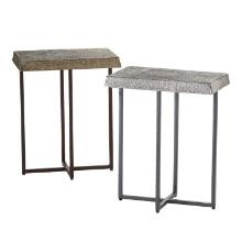 Zimlay Hemp Accent Table With Antique Nickel Finish 60710010