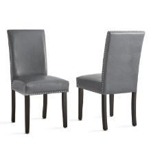 Steve Silver Set of 2 Set of 2 Verano Gray Side Chair in Espresso/Gray VR450SG