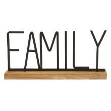 Stratton Home Decor Metal And Wood Family Table Top S21034