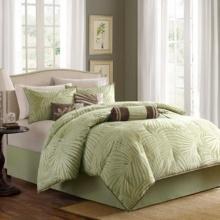 Madison Park Queen 7 Piece Comforter Set In Green Finish MP10-233