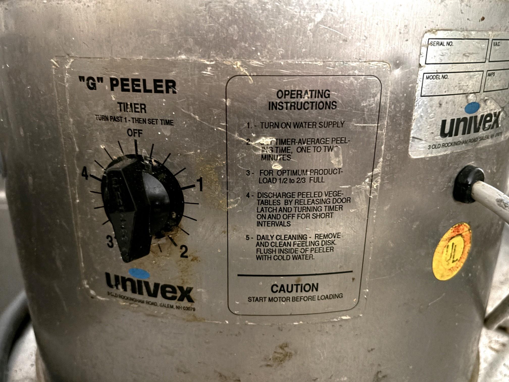 Univex G Peeler / Countertop Potato Peeler