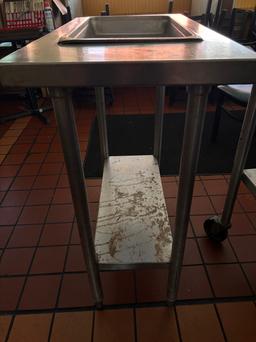 All S.S. 30" x 24" Rolling Equipment Stand / Prep Table on Casters