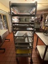 All S.S. Baking Sheet Rack on Casters w. Sheet Pans