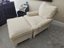 Upholstered Occasional Chair with Matching Ottoman