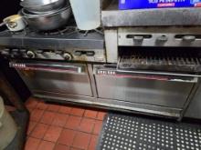 Garland Gas Powered Six Burner Range with Griddle, Broiler and Two Standard Ovens