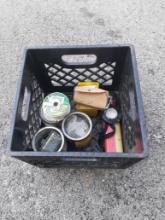 Crate of miscellaneous items