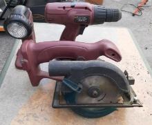 PoP Cordless Circular Saw, Flashlight and drill with  battery