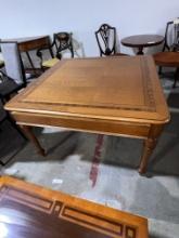Square Dining Room Table  with 2 built in leaves - 48 x 48 in