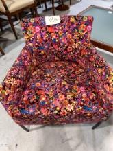 Versace Easy Chair  in Colorful Fabric,