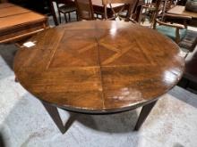 47 " Dia x 30.5", Round Dining Table Made in Antique Wood and Beewax Finish, Made in Italy by Faber