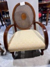 Armchair Mid-Century Style, Rayo di Sole Cane Back, Made in Italy by Medea
