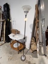 Blue and Porcelain Floor Lamp - 6 ft. - Classic styling, Estimated Auction Price: $250.00 - $400.00