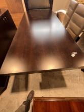 Dining Table Made with Dark Palisander Wood with Chrome Base