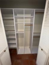 Guest Bedroom Closet System with Louvered Doors, 72" X 80"