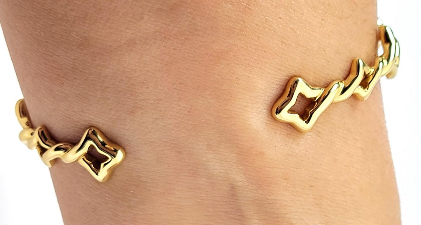 Designer David Yurman 18k Yellow Gold Bangle Cuff Bracelet