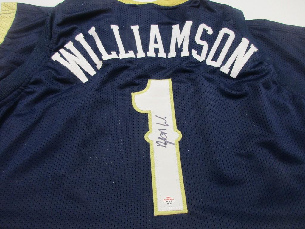 Zion Williamson of the New Orleans Pelican signed autographed basketball jersey PAAS COA 131
