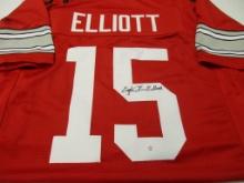 Ezekiel Elliott of the OSU Buckeyes signed autographed football jersey PAAS COA 270