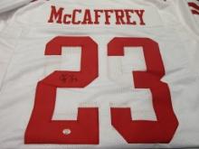 Christian McCaffrey of the San Francisco 49ers signed autographed football jersey PAAS COA 637
