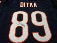 Mike Ditka of the Chicago Bears signed autographed football jersey PAAS COA 546