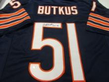 Dick Butkus of the Chicago Bears signed autographed football jersey PAAS COA 645