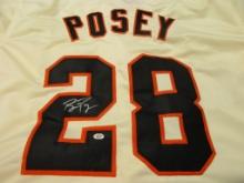 Buster Posey of the San Francisco Giants signed autographed baseball jersey PAAS COA 614