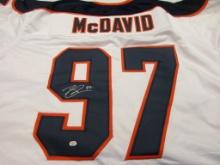 Connor McDavid of the Edmonton Oilers signed autographed hockey jersey PAAS COA 000