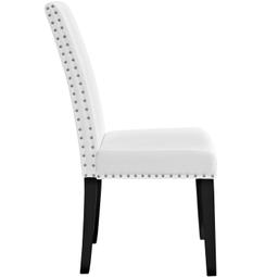 Modway Parcel Dining Faux Leather Side Chair With White Finish EEI-1491-WHI