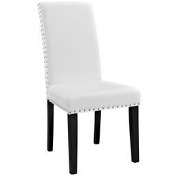 Modway Parcel Dining Faux Leather Side Chair With White Finish EEI-1491-WHI